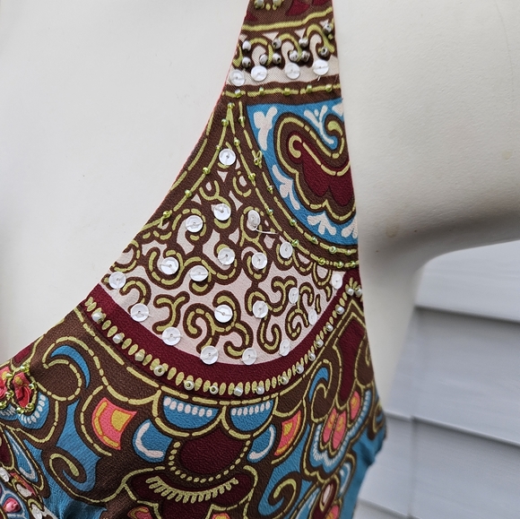 Nannette Lepore Beaded Boho Halter - Picture 3 of 16